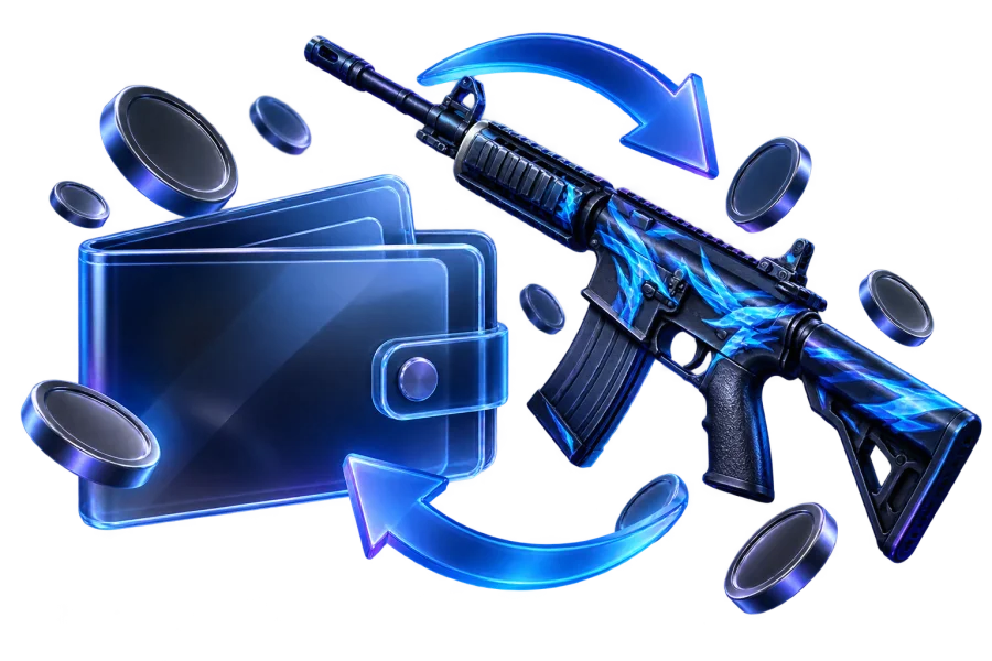 Курс пополнения и вывода Steam через скины