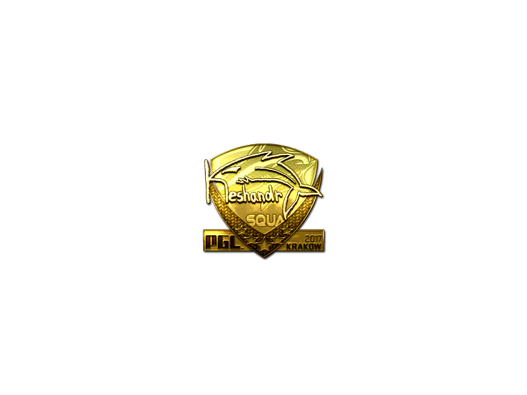 Sticker | keshandr (Gold) | Krakow 2017